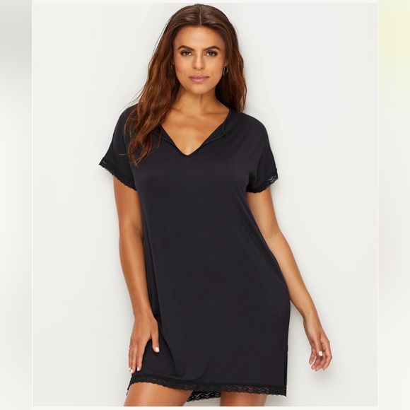 Barefoot Dreams Luxe Milk Jersey Modal Sleep Shirt - Picture 8 of 9